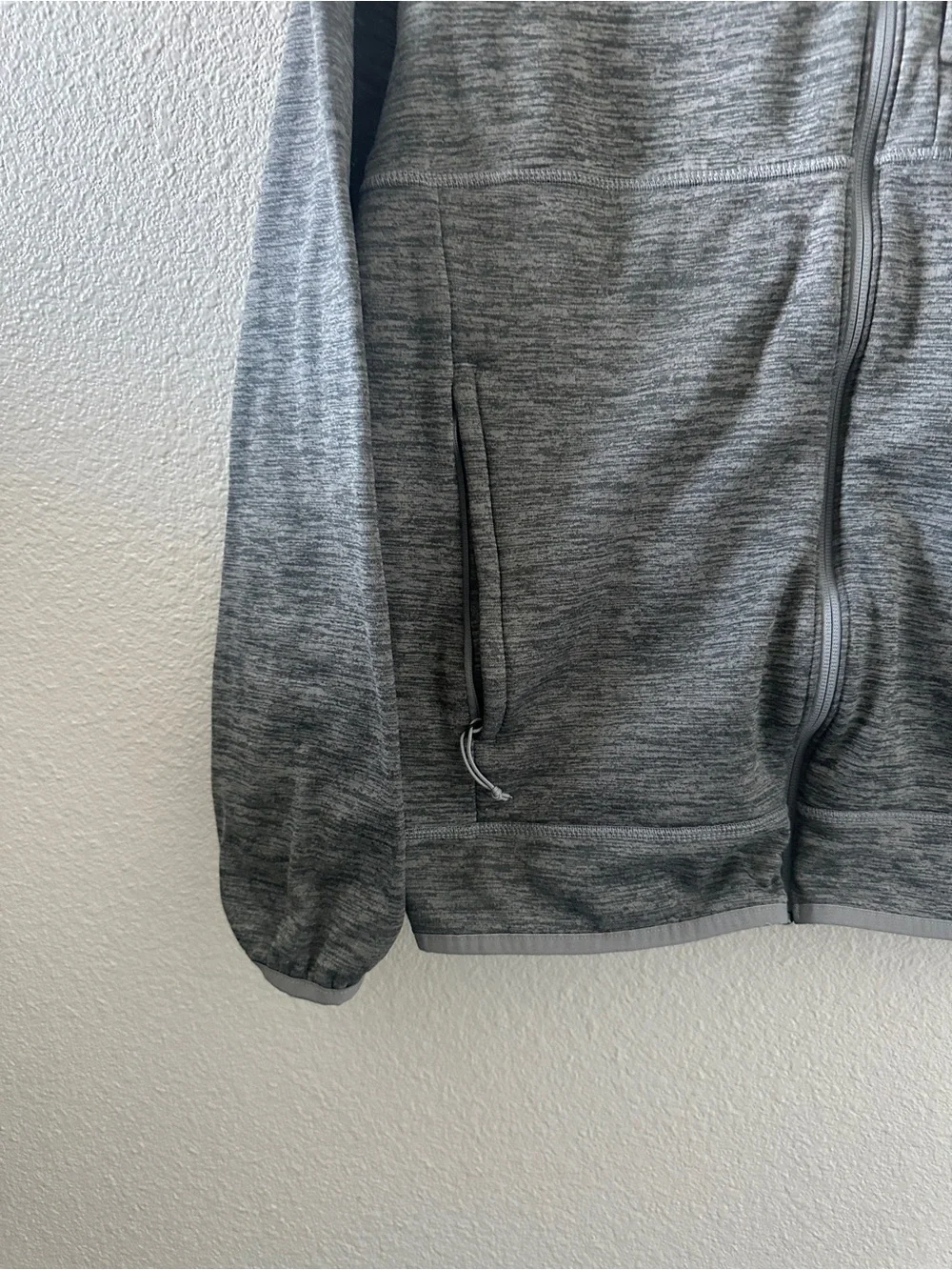The North Face Men’s Heather Gray Full-Zip Fleece Jacket